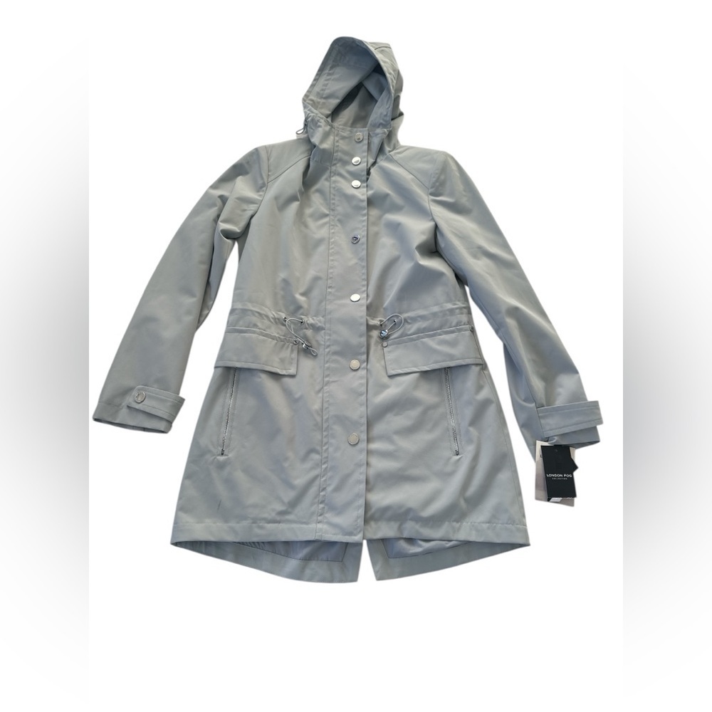NWT London Fog Hooded Trench Coat - Picture 2 of 10